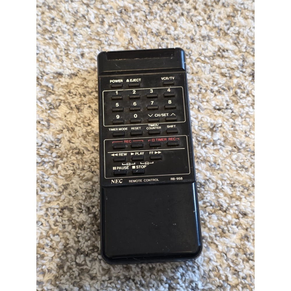 NEC RB-958 Factory Original VCR Remote Control For Select NEC Model's